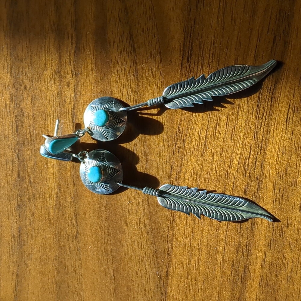 Vintage Sterling and Turquoise Earrings